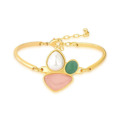 Pulseira Brilhato Pedras Naturais Brasileiras — Folheado a Ouro