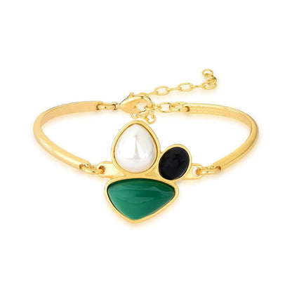 Pulseira Brilhato Pedras Naturais Brasileiras — Folheado a Ouro