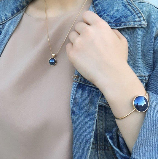 Pulseira Possebon Folheada a Ouro - Pedra Natural