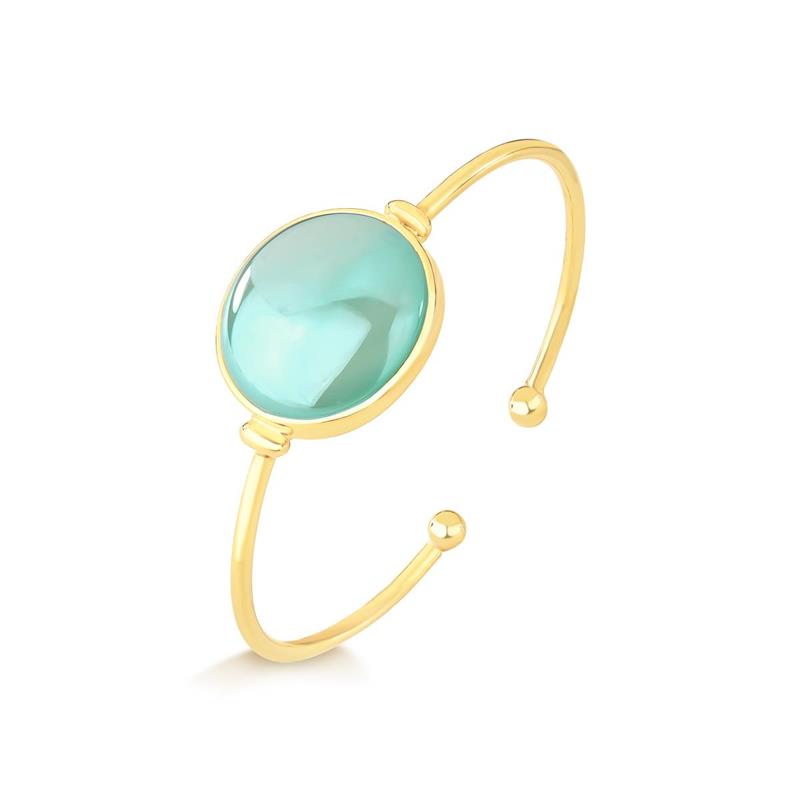 Pulseira Possebon Folheada a Ouro - Pedra Natural