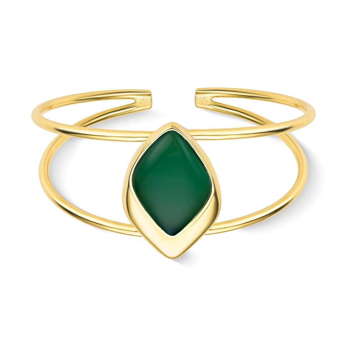 Pulseira Possebon Folheado a Ouro - Pedra Natural