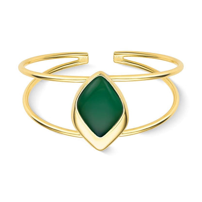 Pulseira Possebon Folheado a Ouro - Pedra Natural