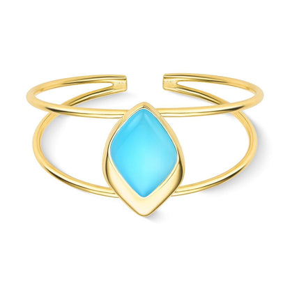 Pulseira Possebon Folheado a Ouro - Pedra Natural