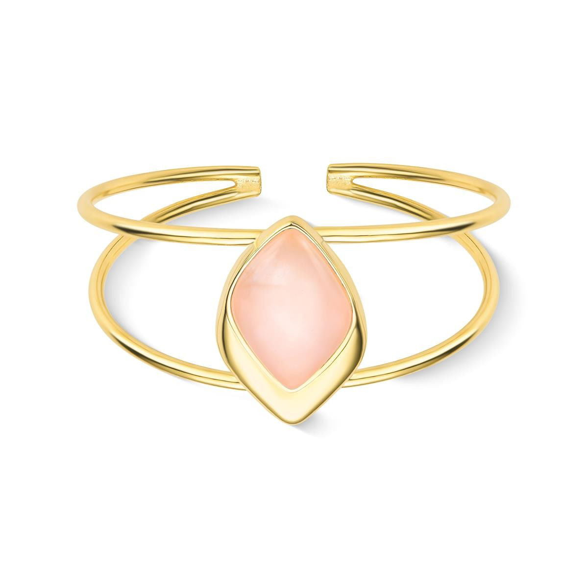 Pulseira Possebon Folheado a Ouro - Pedra Natural