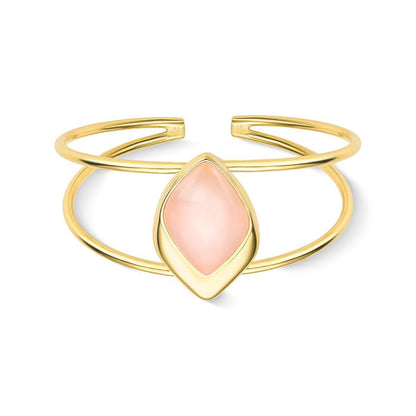 Pulseira Possebon Folheado a Ouro - Pedra Natural