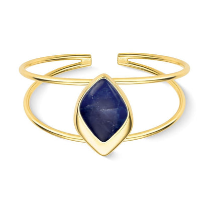 Pulseira Possebon Folheado a Ouro - Pedra Natural