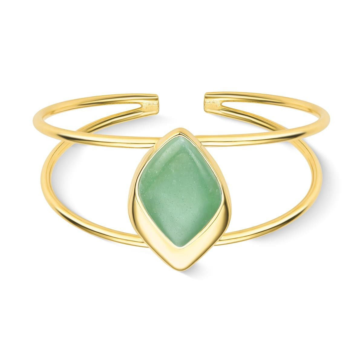 Pulseira Possebon Folheado a Ouro - Pedra Natural