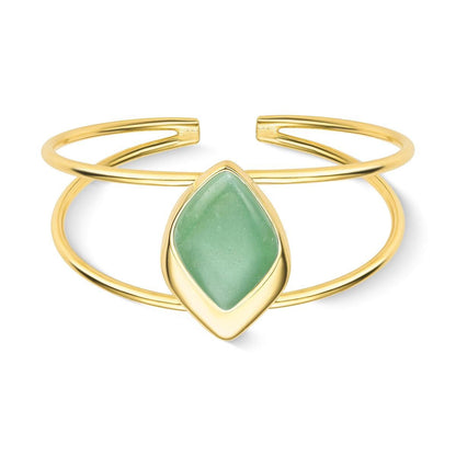 Pulseira Possebon Folheado a Ouro - Pedra Natural