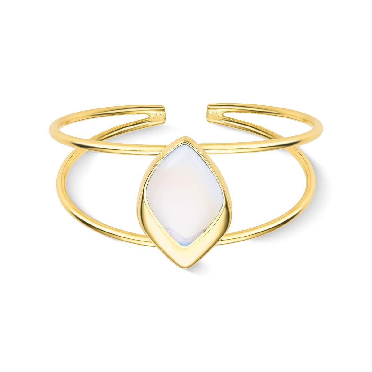 Pulseira Possebon Folheado a Ouro - Pedra Natural