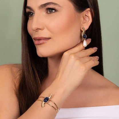Pulseira Brilhato Pedras Naturais Brasileiras — Folheado a Ouro