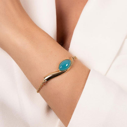 Pulseira Brilhato Pedras Naturais Brasileiras — Folheado a Ouro