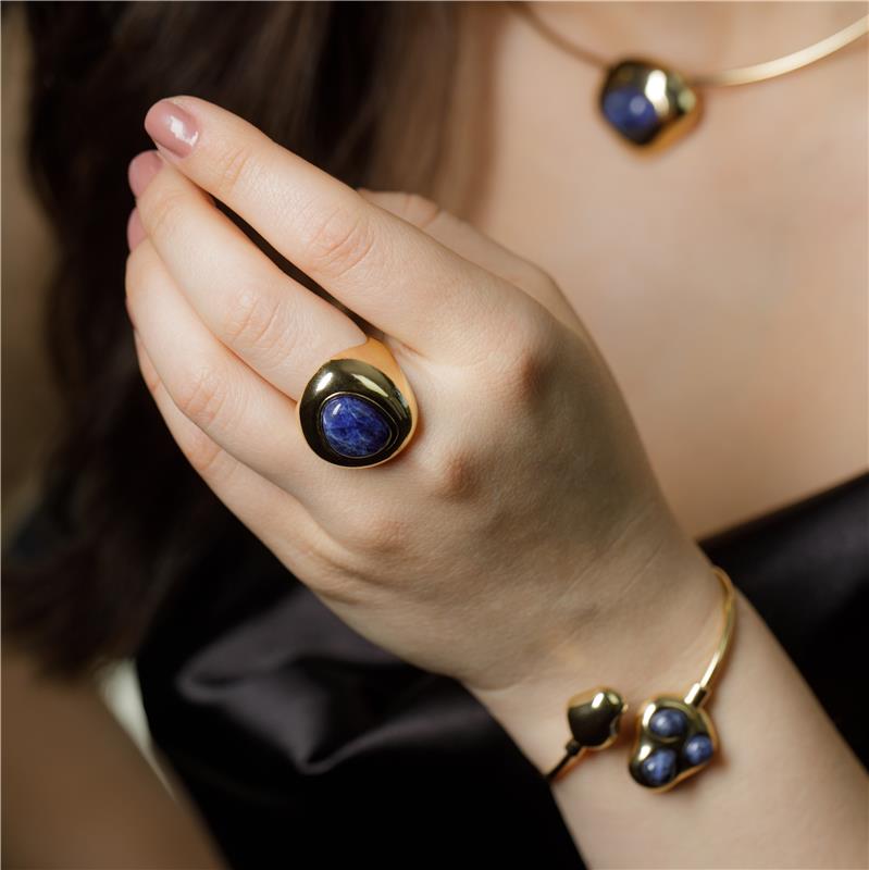Pulseira Brilhato Pedras Naturais Brasileiras — Folheado a Ouro