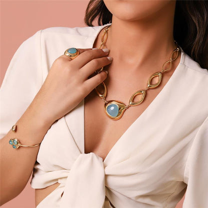 Pulseira Brilhato Pedras Naturais Brasileiras — Folheado a Ouro