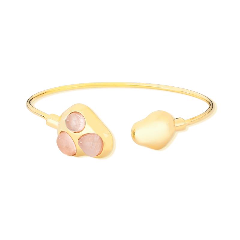Pulseira Brilhato Pedras Naturais Brasileiras — Folheado a Ouro