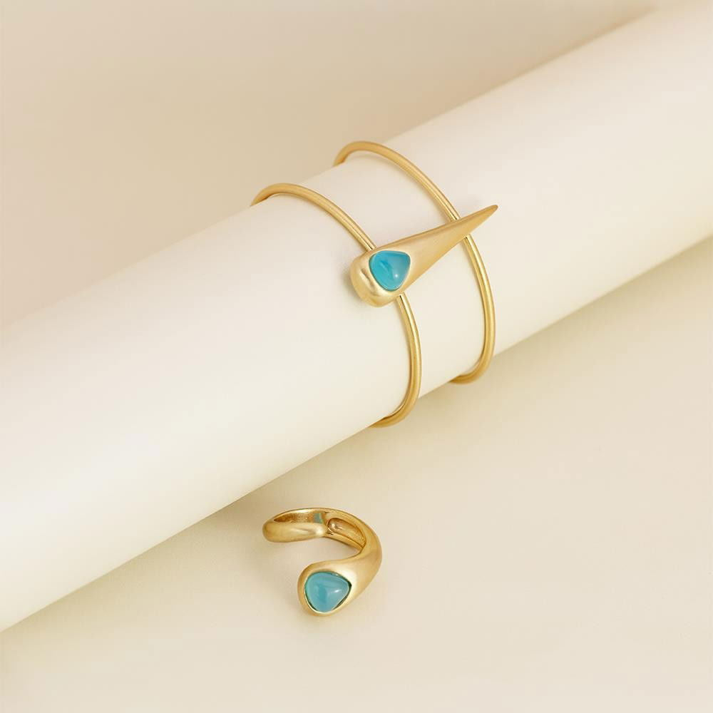 Pulseira Brilhato Pedras Naturais Brasileiras — Folheado a Ouro