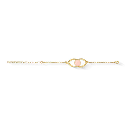 Pulseira Brilhato Intense Folheado a Ouro - Quartzo Rosa