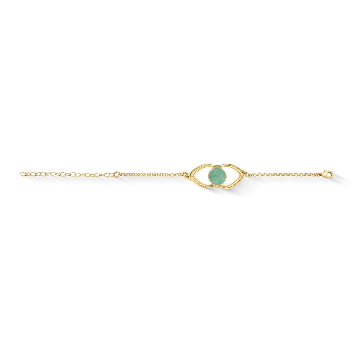 Pulseira Brilhato Intense Folheado a Ouro - Quartzo Verde