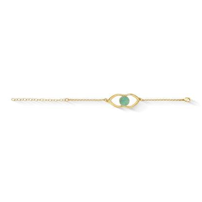 Pulseira Brilhato Intense Folheado a Ouro - Quartzo Verde