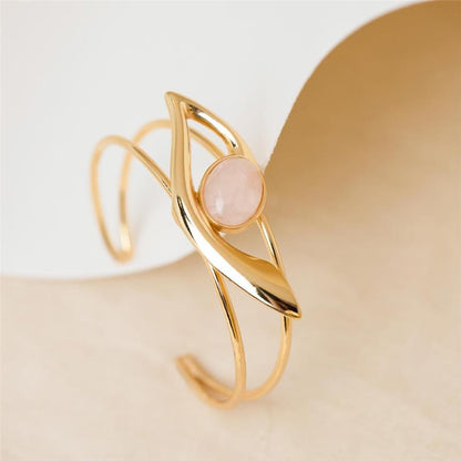 Pulseira Possebon Folheada a Ouro - Pedra Natural