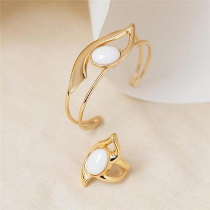 Pulseira Possebon Folheada a Ouro - Pedra Natural