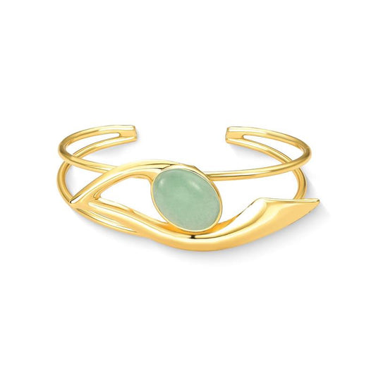 Pulseira Possebon Folheada a Ouro - Pedra Natural