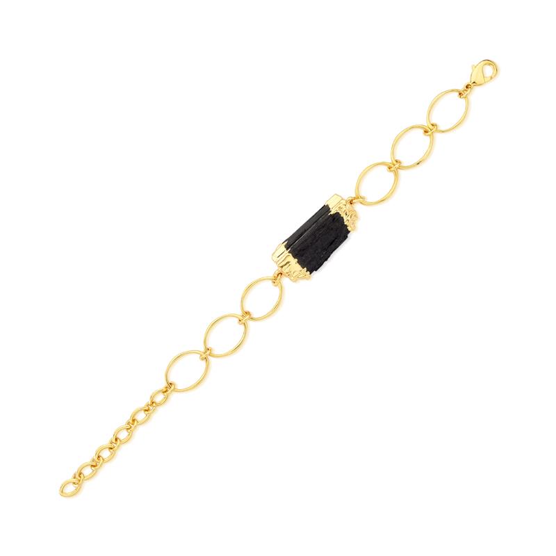 Pulseira Brilhato Pedras Naturais Brasileiras — Folheado a Ouro