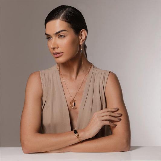 Pulseira Possebon Folheada a Ouro - Pedra Natural