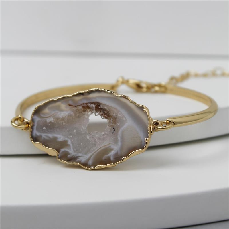 Pulseira Brilhato Pedras Naturais Brasileiras — Folheado a Ouro