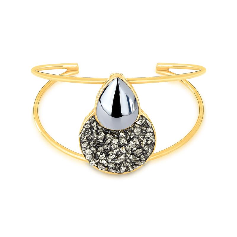 Pulseira Brilhato Pedras Naturais Brasileiras — Folheado a Ouro