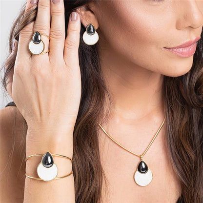 Pulseira Brilhato Pedras Naturais Brasileiras — Folheado a Ouro