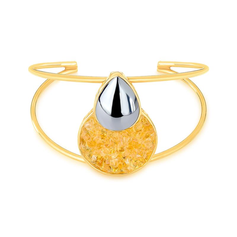 Pulseira Brilhato Pedras Naturais Brasileiras — Folheado a Ouro