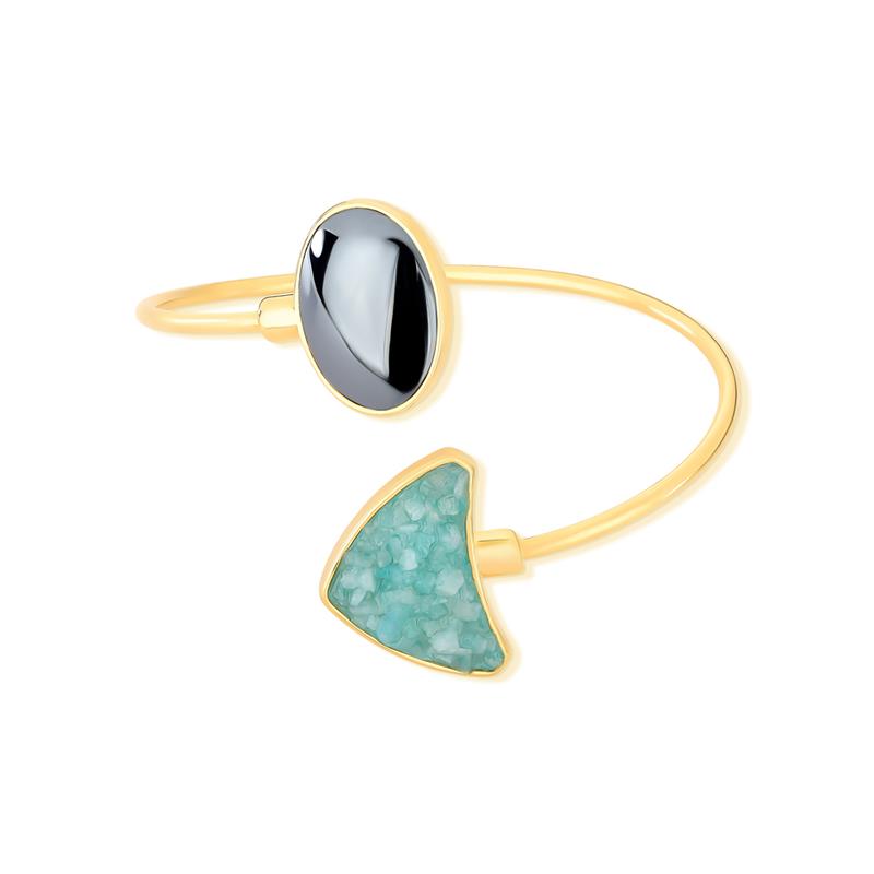 Pulseira Brilhato Pedras Naturais Brasileiras — Folheado a Ouro