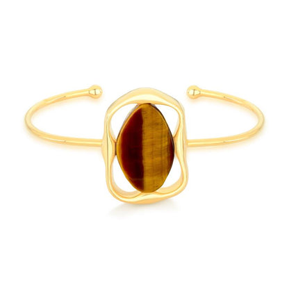Pulseira Brilhato Pedras Naturais Brasileiras — Folheado a Ouro