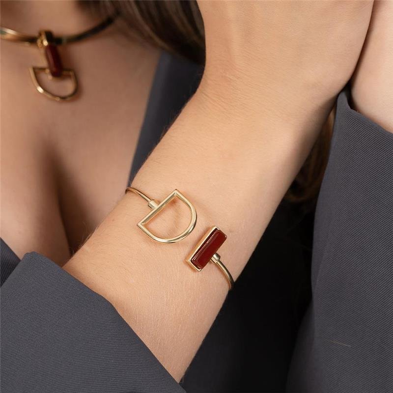 Pulseira Brilhato Pedras Naturais Brasileiras — Folheado a Ouro