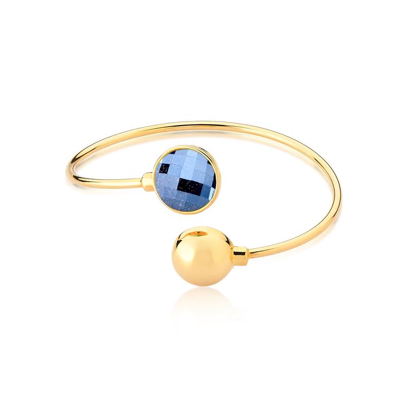 Pulseira Brilhato Pedras Naturais Brasileiras — Folheado a Ouro