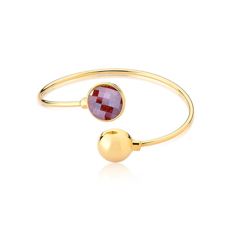 Pulseira Brilhato Pedras Naturais Brasileiras — Folheado a Ouro