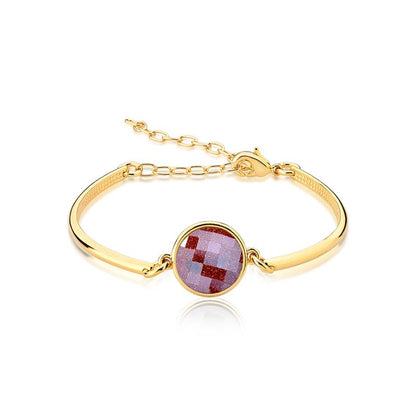 Pulseira Brilhato Pedras Naturais Brasileiras — Folheado a Ouro