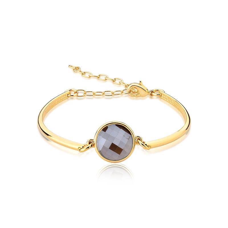 Pulseira Brilhato Pedras Naturais Brasileiras — Folheado a Ouro