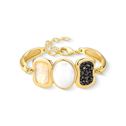 Pulseira Possebon Folheado a Ouro - Pedra Natural