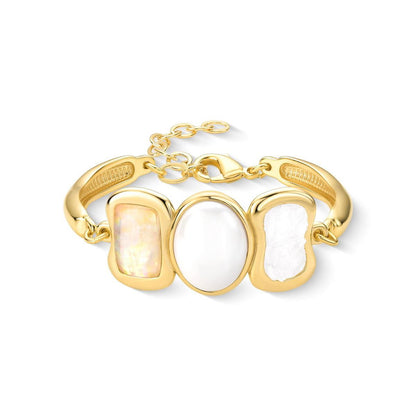 Pulseira Possebon Folheado a Ouro - Pedra Natural