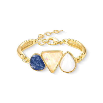Pulseira Brilhato Pedras Naturais Brasileiras — Folheado a Ouro