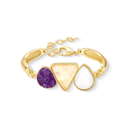 Pulseira Brilhato Pedras Naturais Brasileiras — Folheado a Ouro