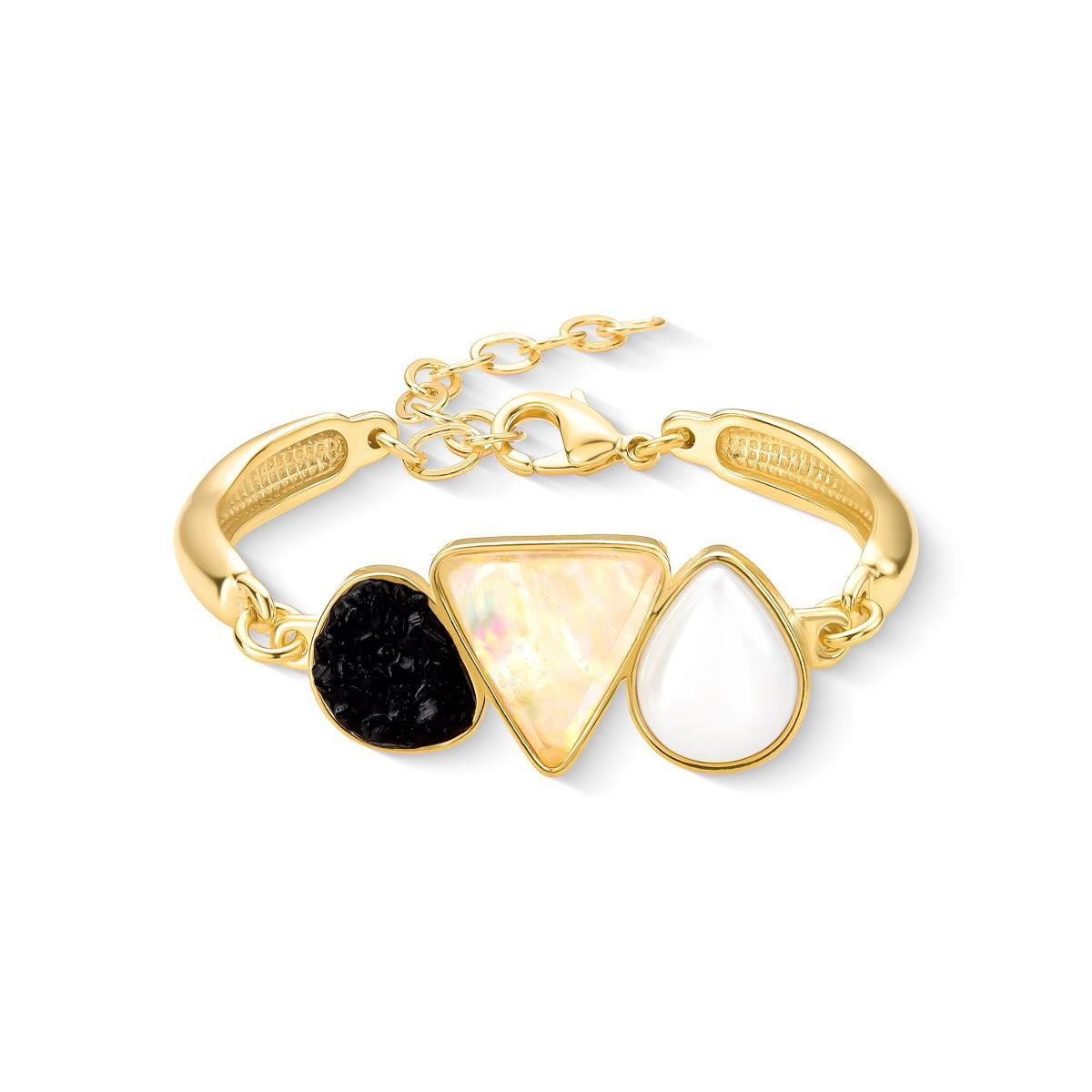 Pulseira Brilhato Pedras Naturais Brasileiras — Folheado a Ouro