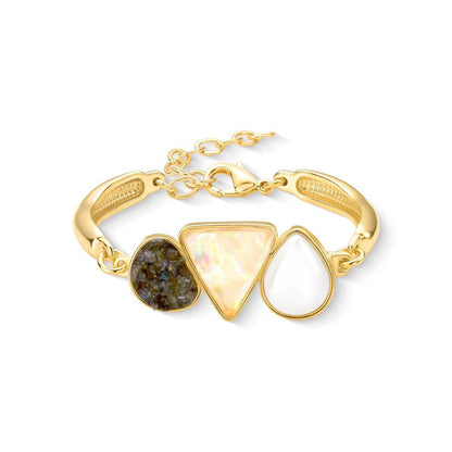 Pulseira Brilhato Pedras Naturais Brasileiras — Folheado a Ouro