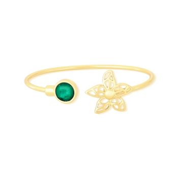 Conjunto Brilhato Pedras Naturais Brasileiras — Folheado a Ouro