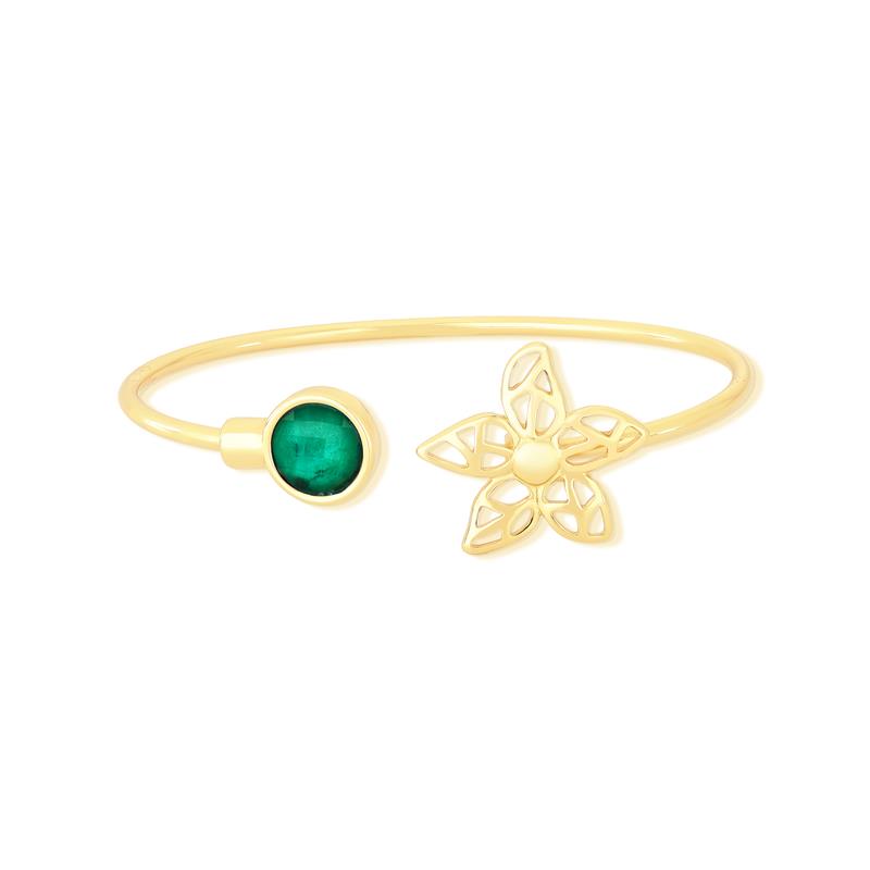 Pulseira Brilhato Pedras Naturais Brasileiras — Folheado a Ouro