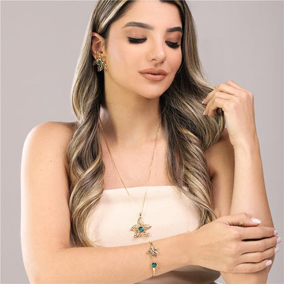 Pulseira Brilhato Pedras Naturais Brasileiras — Folheado a Ouro