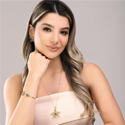 Pulseira Brilhato Pedras Naturais Brasileiras — Folheado a Ouro