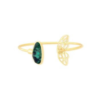 Conjunto Brilhato Pedras Naturais Brasileiras — Folheado a Ouro