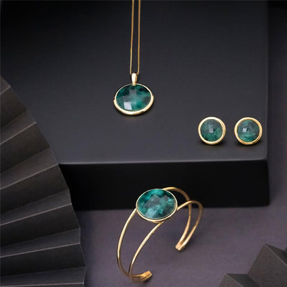 Pulseira Brilhato Pedras Naturais Brasileiras — Folheado a Ouro